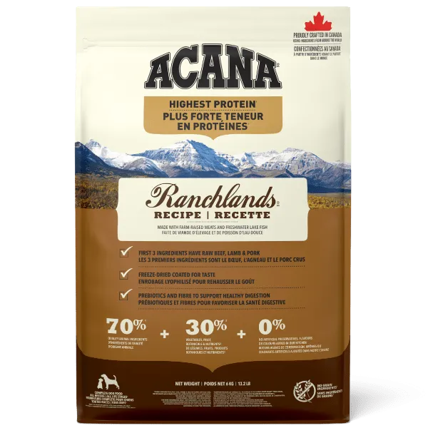 ACANA Highest Protein Ranchlands Recipe Dry Dog Food