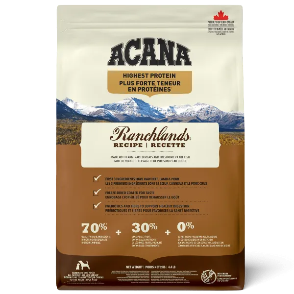 ACANA Highest Protein Ranchlands Recipe Dry Dog Food