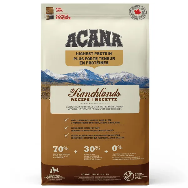 ACANA Highest Protein Ranchlands Recipe Dry Dog Food