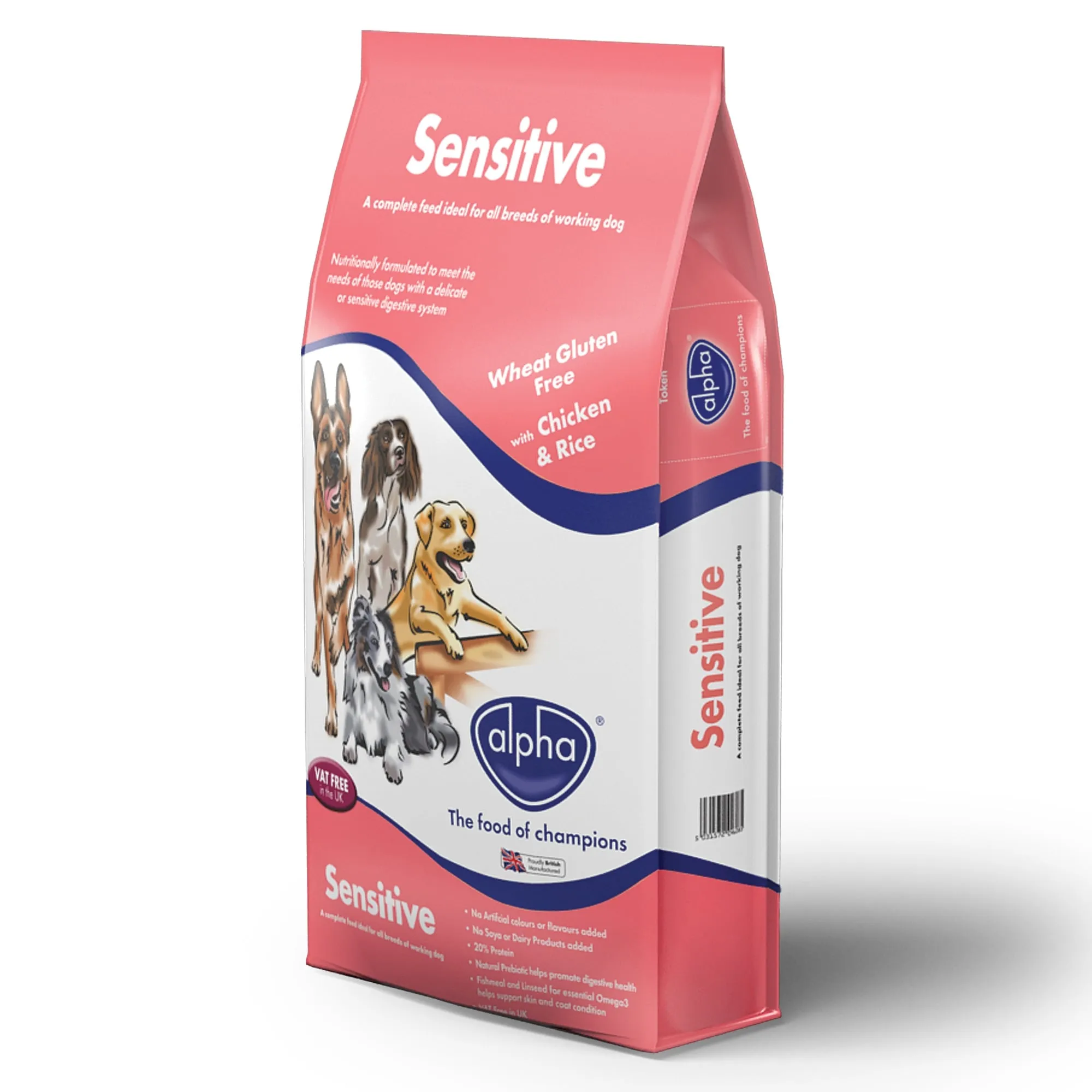 Alpha Sensitive Working Dog Food with Chicken & Rice