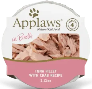 Applaws Natural Wet Tuna Fillet with Crab in Broth Pot