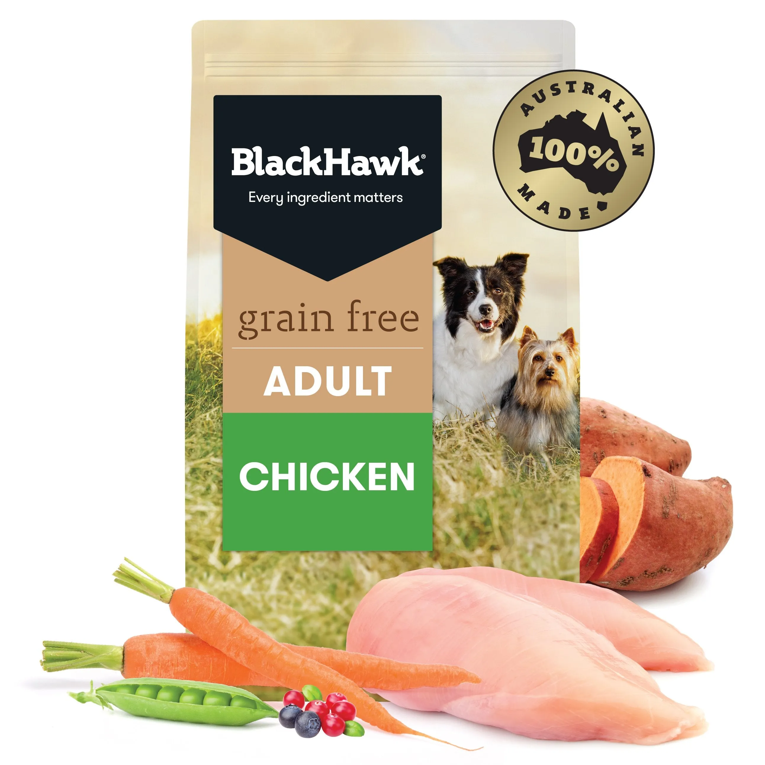 Black Hawk Grain Free Chicken Dry Dog Food 7kg