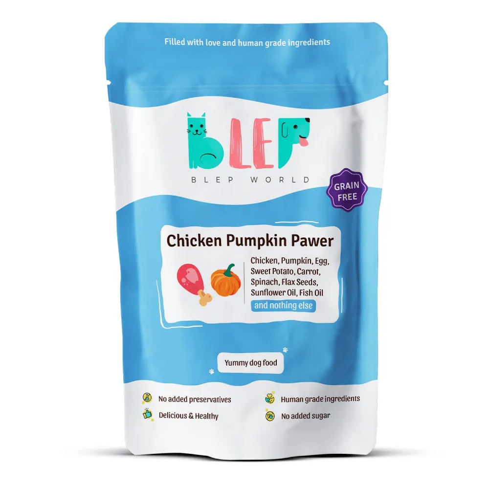 BLEP Chicken & Pumpkin Pawer Dog Wet Food (300g) (Limited Shelf Life)