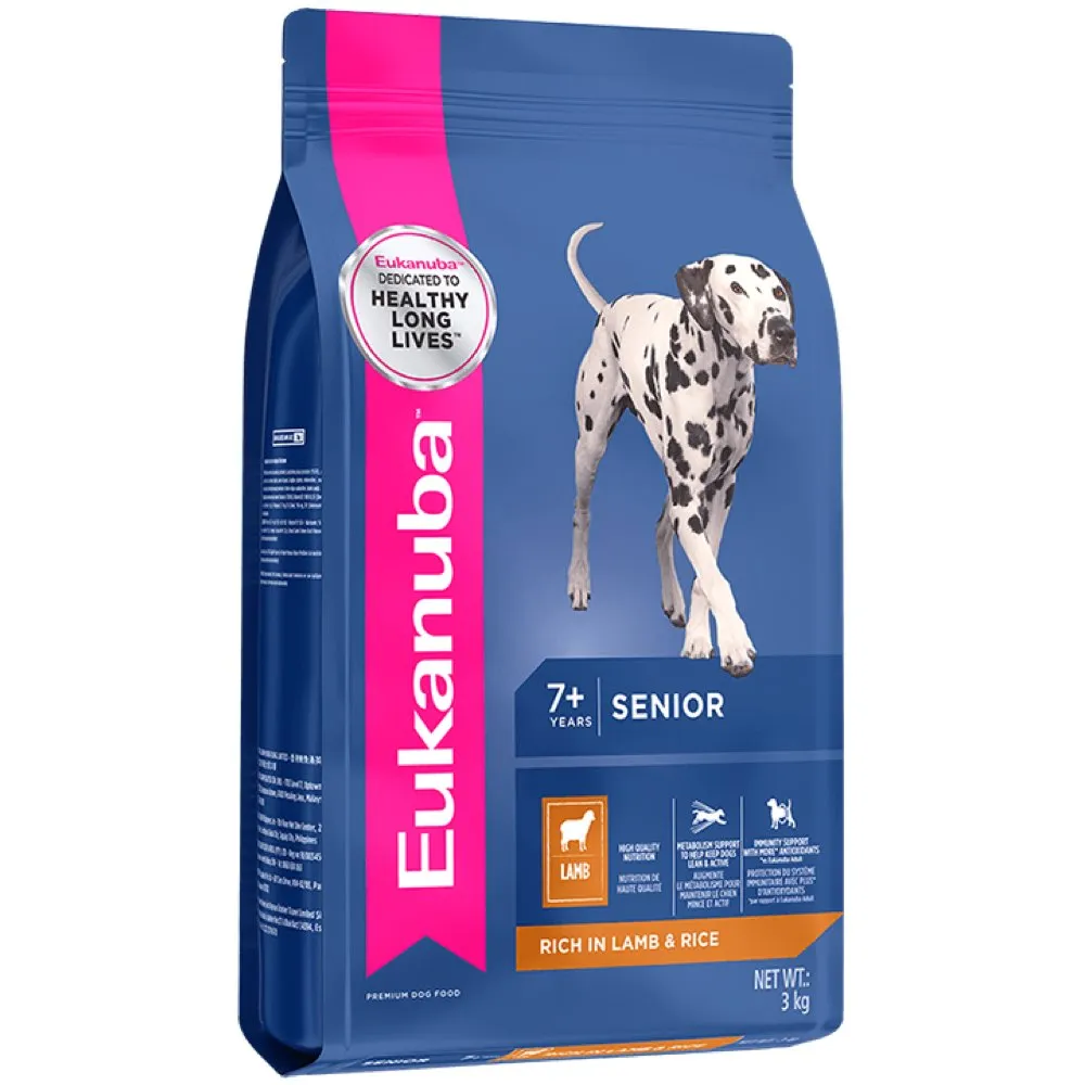 BUNDLE DEAL: Eukanuba Senior Lamb & Rice Dry Dog Food