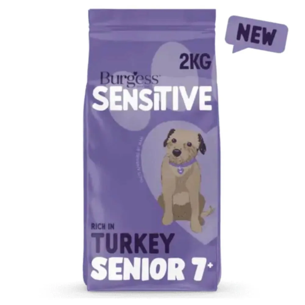 Burgess Sensitive Senior 7  Dog Food with Turkey 12.5kg