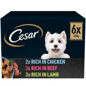 Cesar Natural Goodness Grain Free Can - Mixed Selection in Loaf 6 x 400g