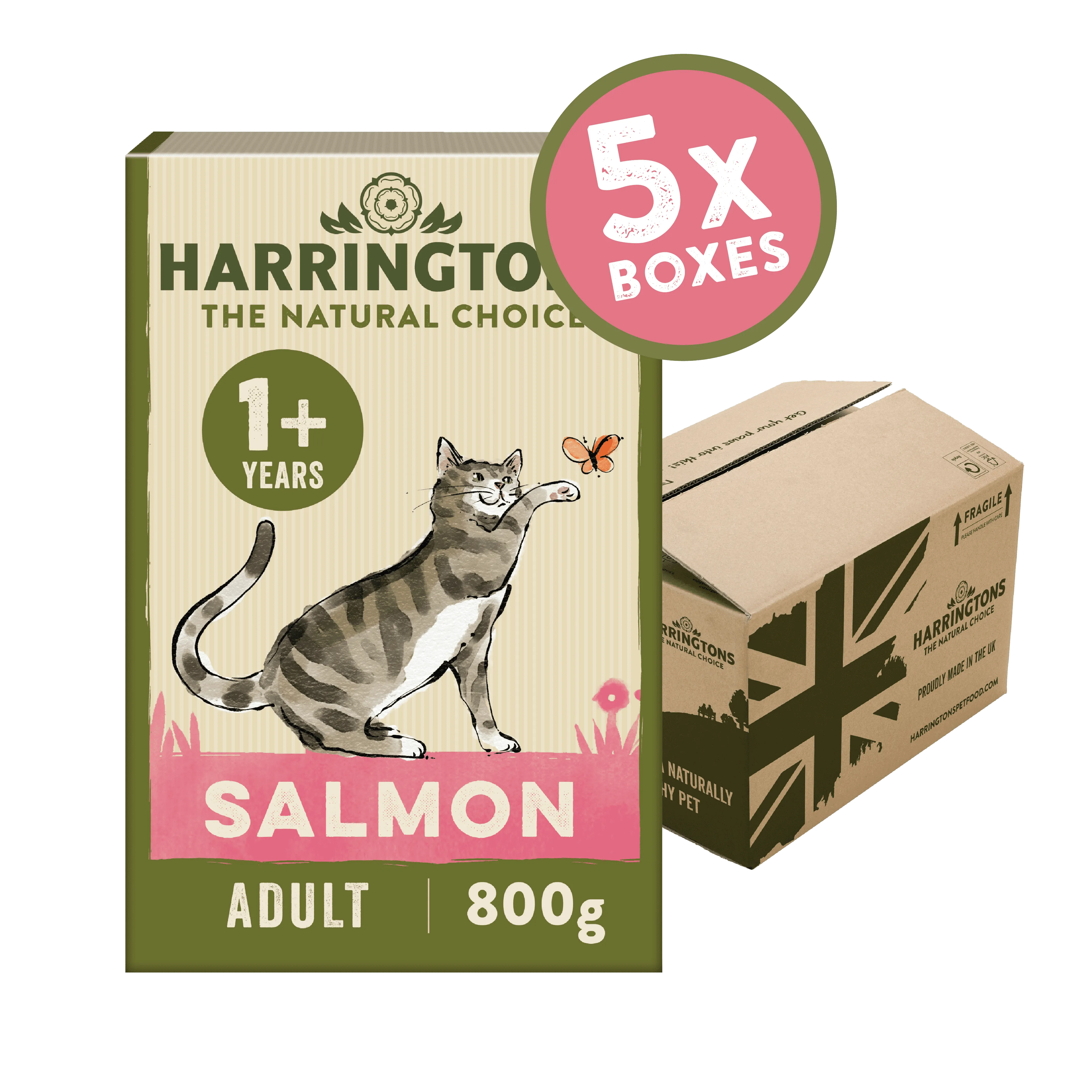 Complete Adult Salmon Dry Cat Food 5 x 800g