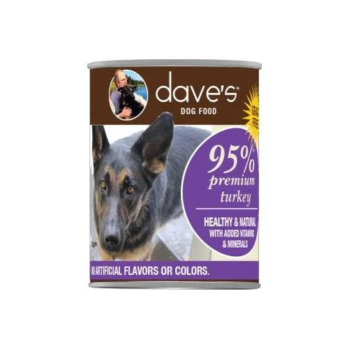 Dave's Pet Food 95% Premium Turkey Canned Dog Food