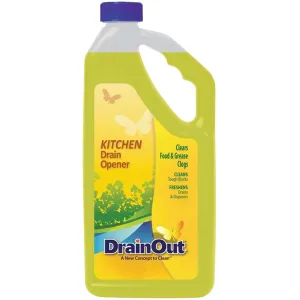 Drain OUT Drain Opener Liquid Yellow, Citrus, 32oz