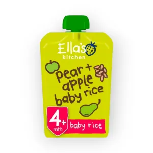 Ella's Kitchen Pear   Apple Baby Rice - 120g