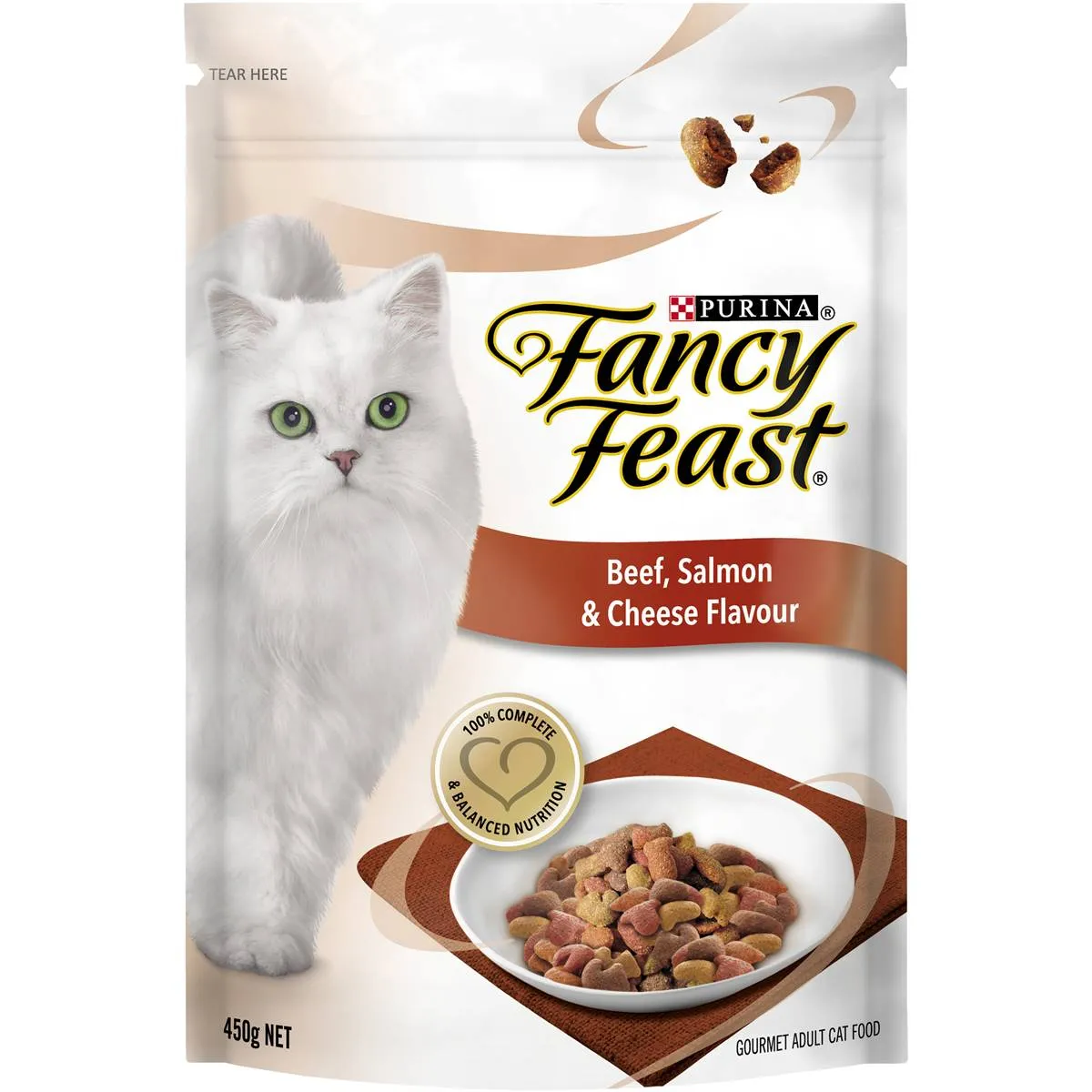 Fancy Feast Beef, Salmon & Cheese Flavour Adult Dry Cat Food 1.4kg