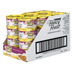 Fancy Feast Grilled Chicken Feast in Gravy Wet Cat Food 85g x 24