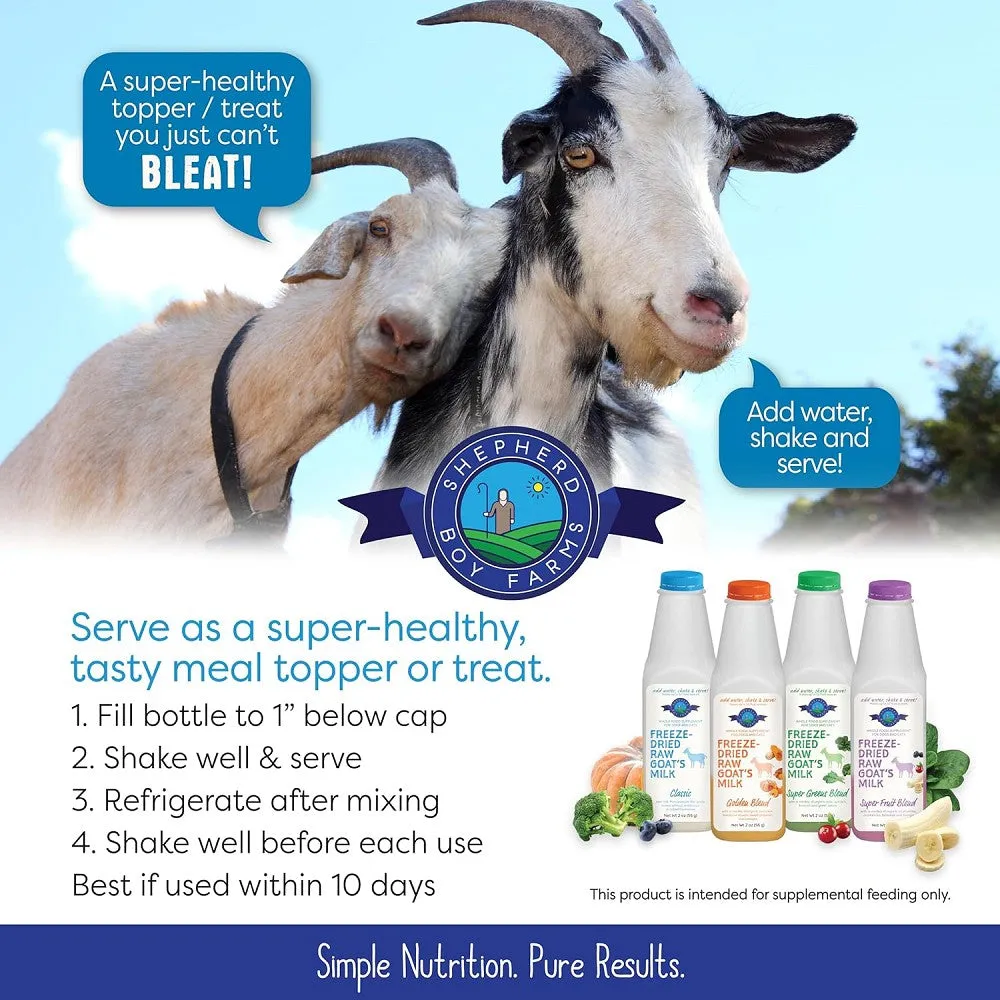 Freeze Dried Raw Goat's Milk Classic for Dogs & Cats