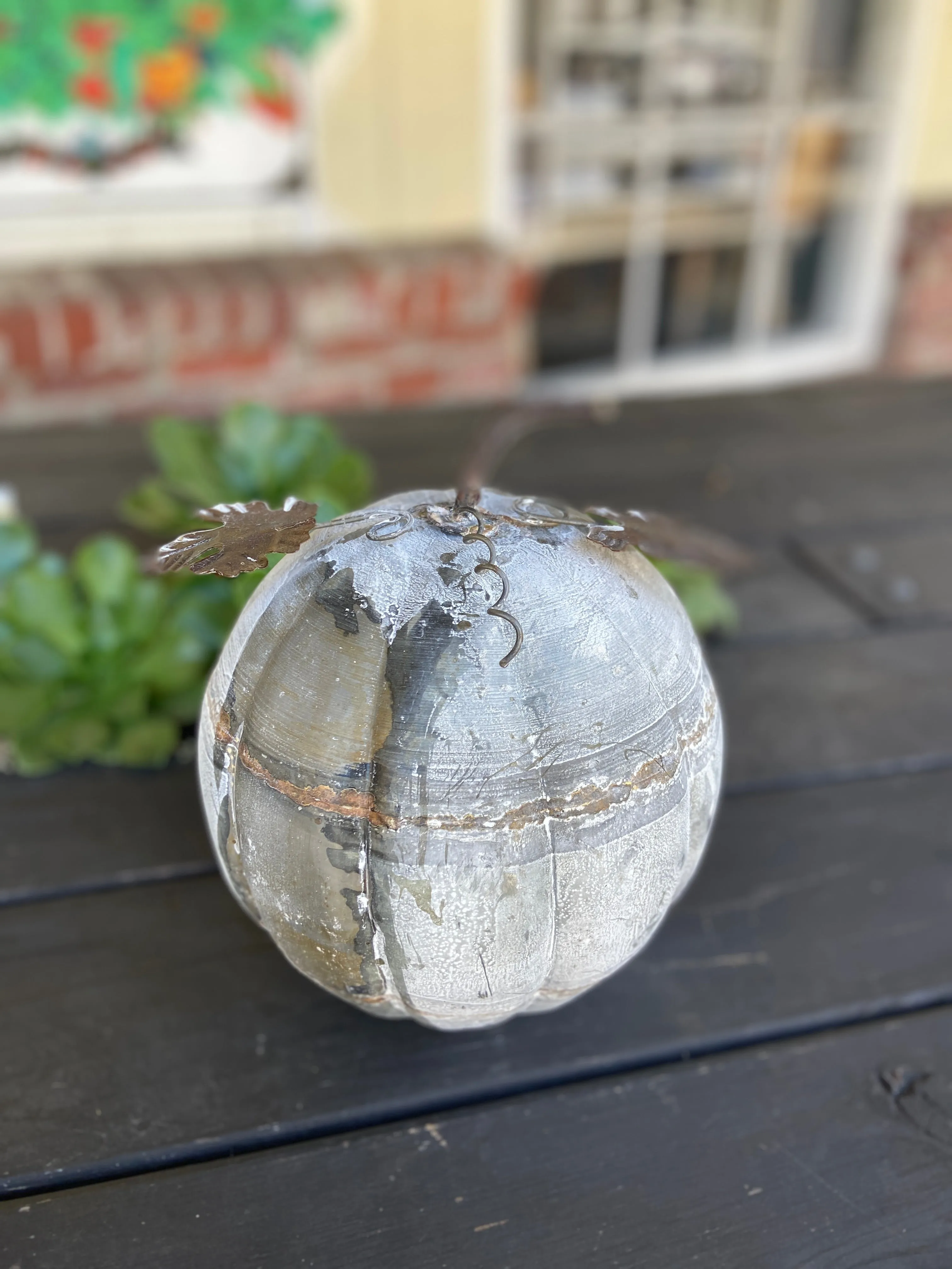 Galvanized Round Pumpkin