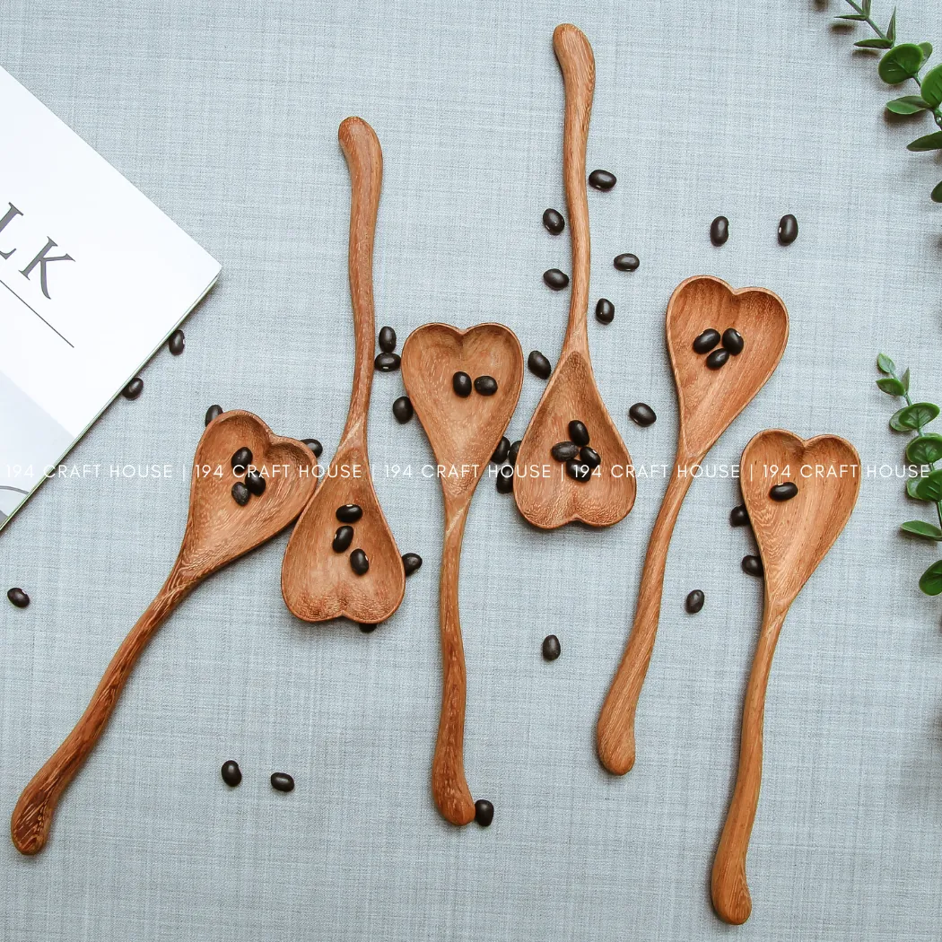 Heart Shaped Wooden Everyday Spoon