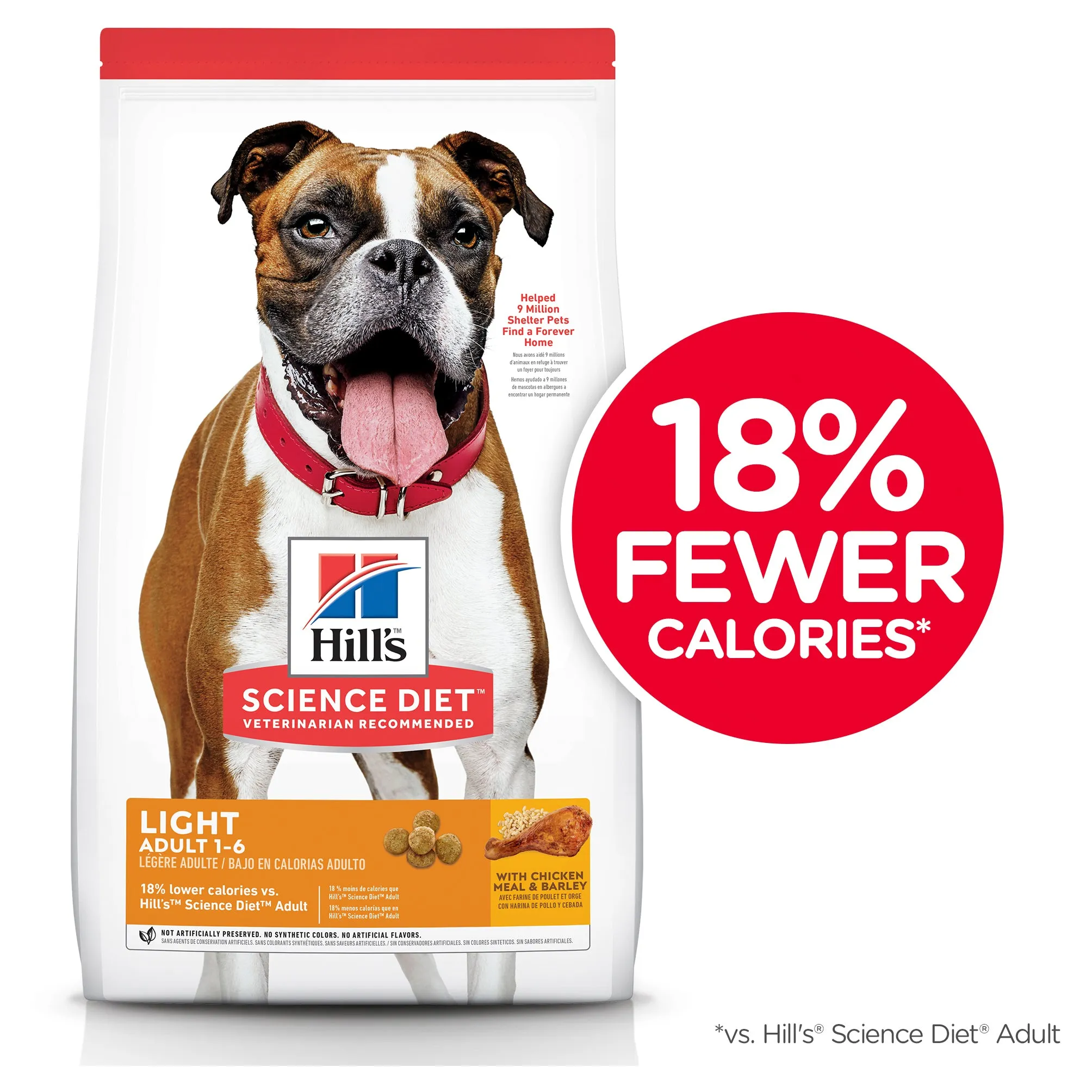 Hill's Science Diet Adult Light Dry Dog Food 12kg