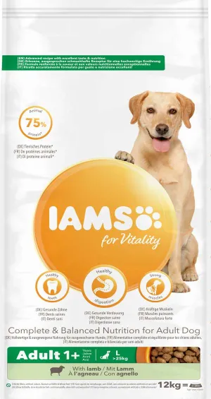 Iams Vitality Adult Large Lamb 12kg