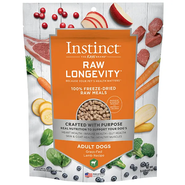 Instinct Dog Food Raw Longevity Freeze Dried Lamb Recipe