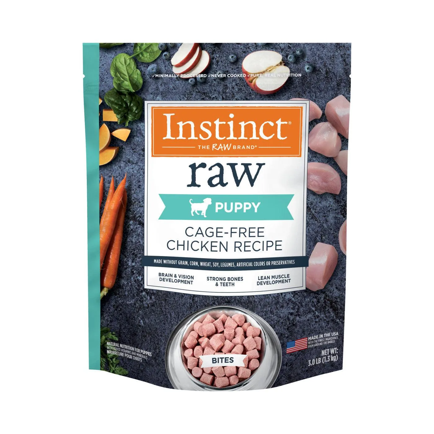 Instinct Raw Frozen Bites Cage-Free Chicken Recipe for Puppies