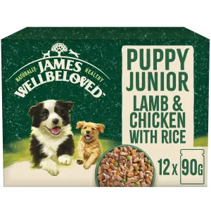 James Wellbeloved Puppy Pouch Lamb & Chicken 12 x 90g