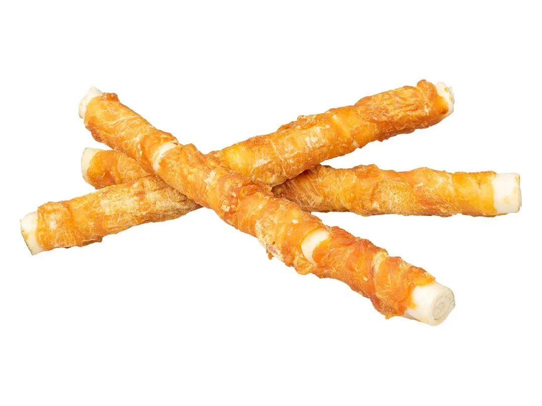 meat! Chicken & rawhide sticks small 12,5cm - 400g - ± 34st