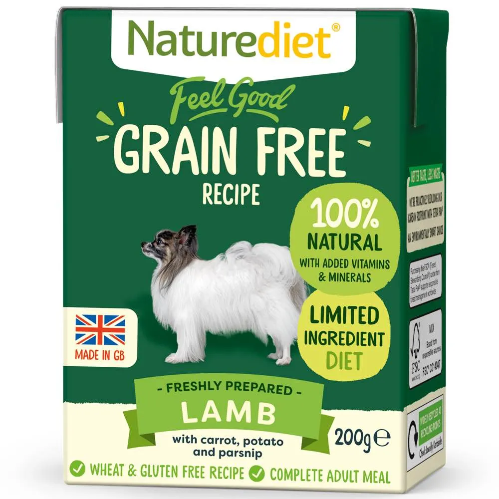 Naturediet Feel Good Grain Free Lamb Wet Dog Food 200g (Exp Dec 21)