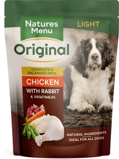 Natures Menu Pouch Original Light Chicken with Rabbit Pouches 8 x 300g