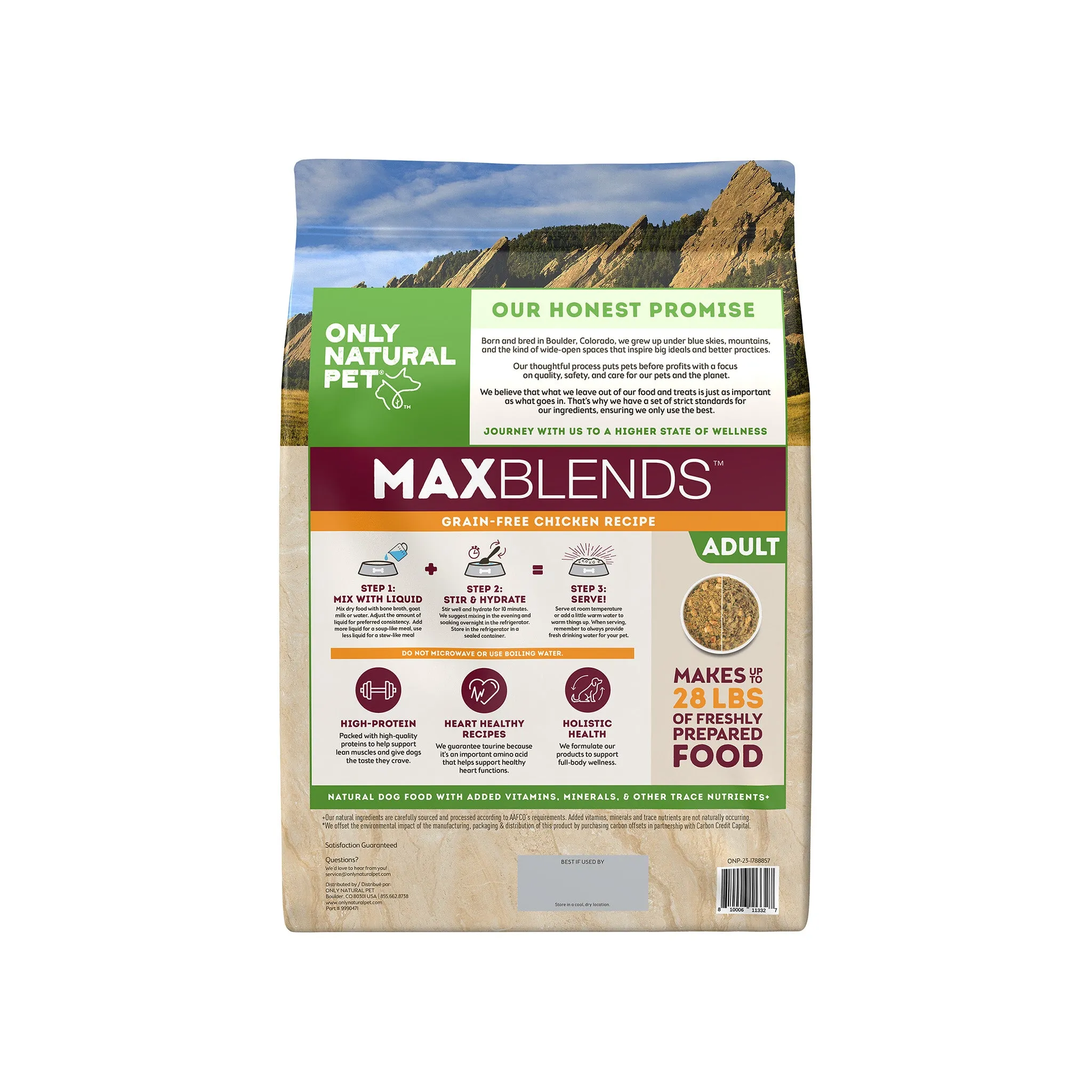 Only Natural Pet MaxBlends Grain-Free Chicken Recipe Dehydrated Dog Food