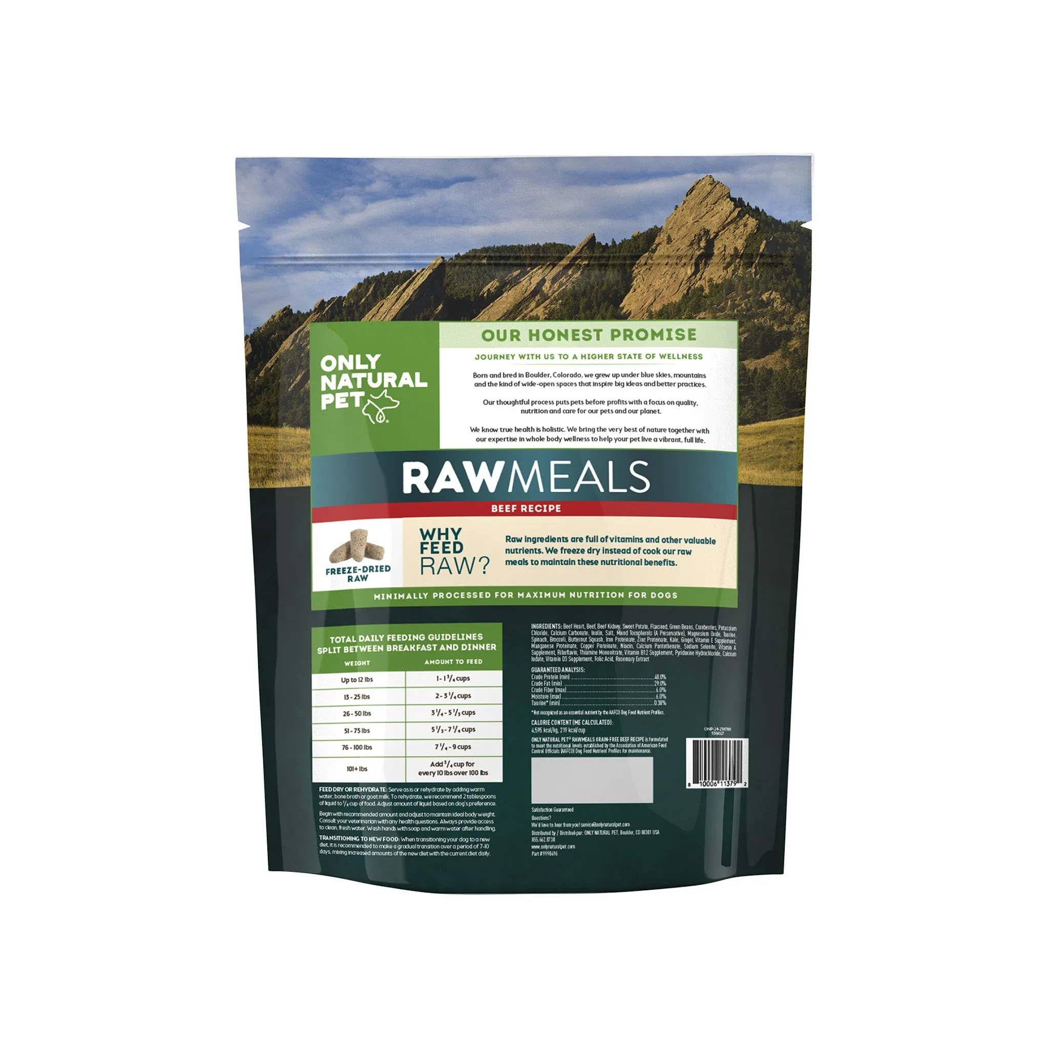 Only Natural Pet RawMeals Beef Recipe Freeze Dried Dog Food