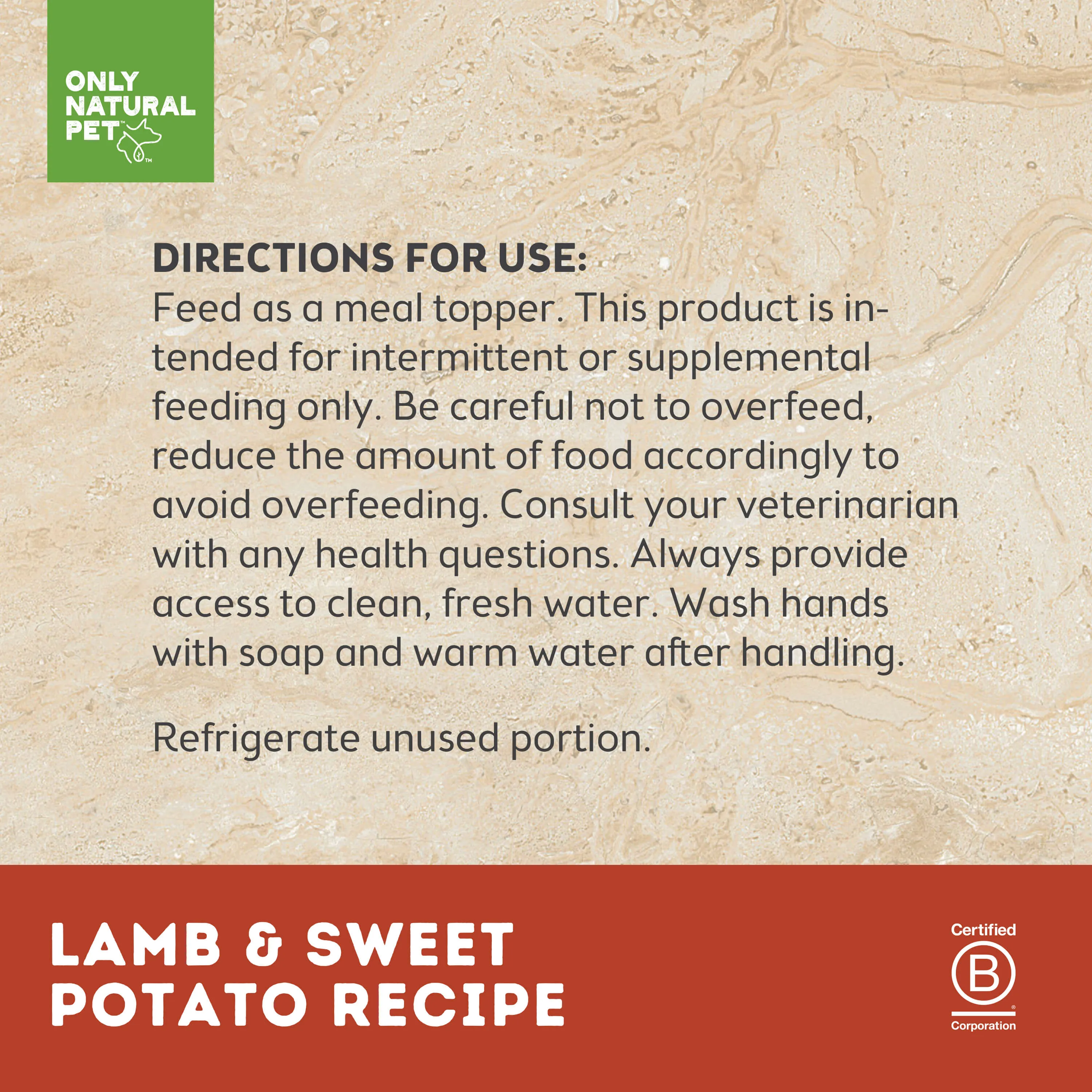 Only Natural Pet Superfood Bites Lamb & Sweet Potato Recipe Dog Food Meal Topper