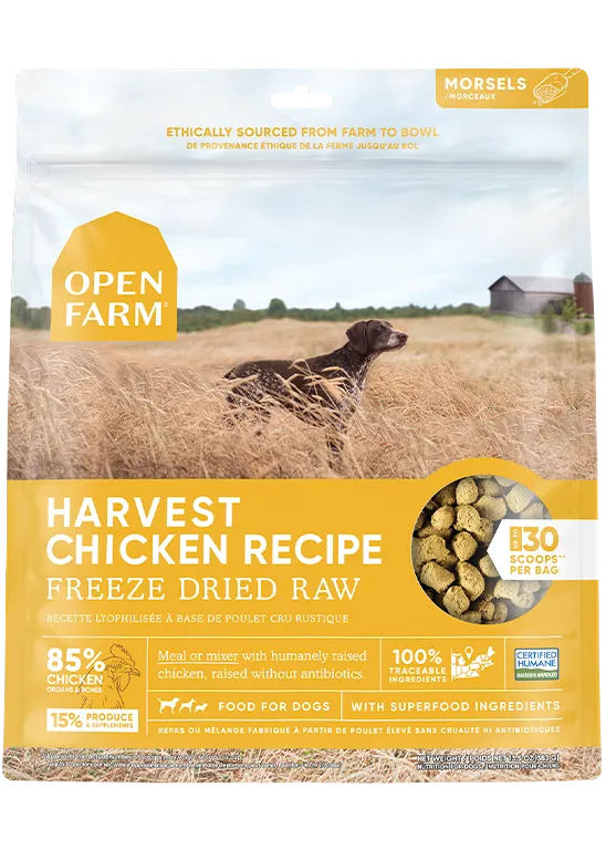 Open Farm Harvest Chicken Freeze Dried Raw Dog Food