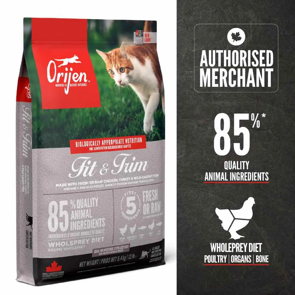 ORIJEN Freeze-Dried Infused Fit & Trim Adult Grain-Free Dry Cat Food