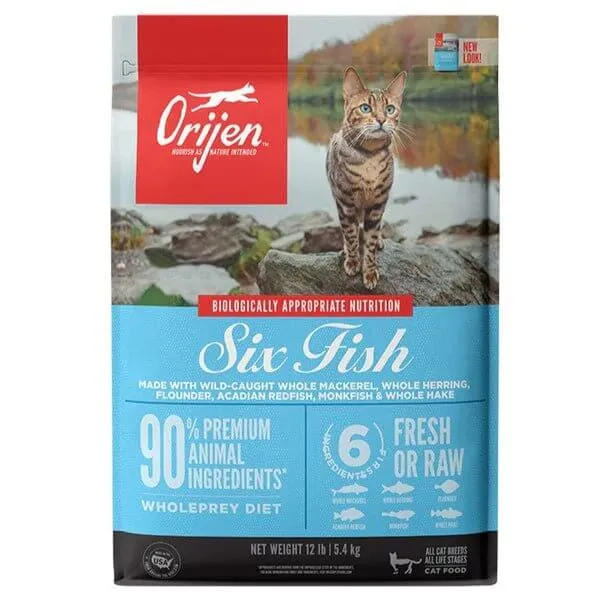 ORIJEN Six Fish Biologically Appropriate Dry Cat Food 5.45kg