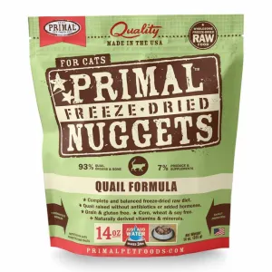 Primal Freeze Dried Feline Quail Formula Raw Cat Food 14oz