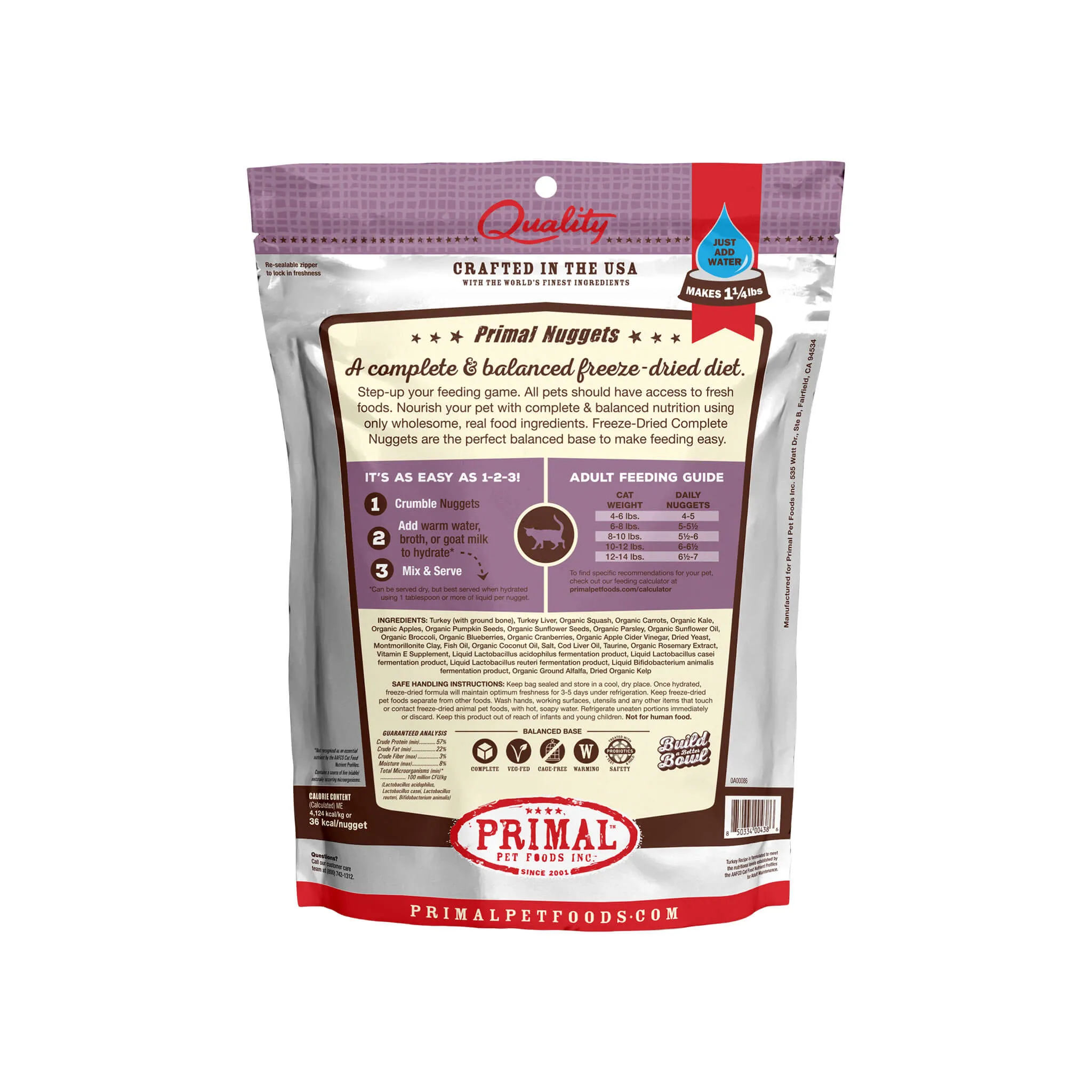 Primal Pet Foods Freeze-Dried Nuggets Cat Food