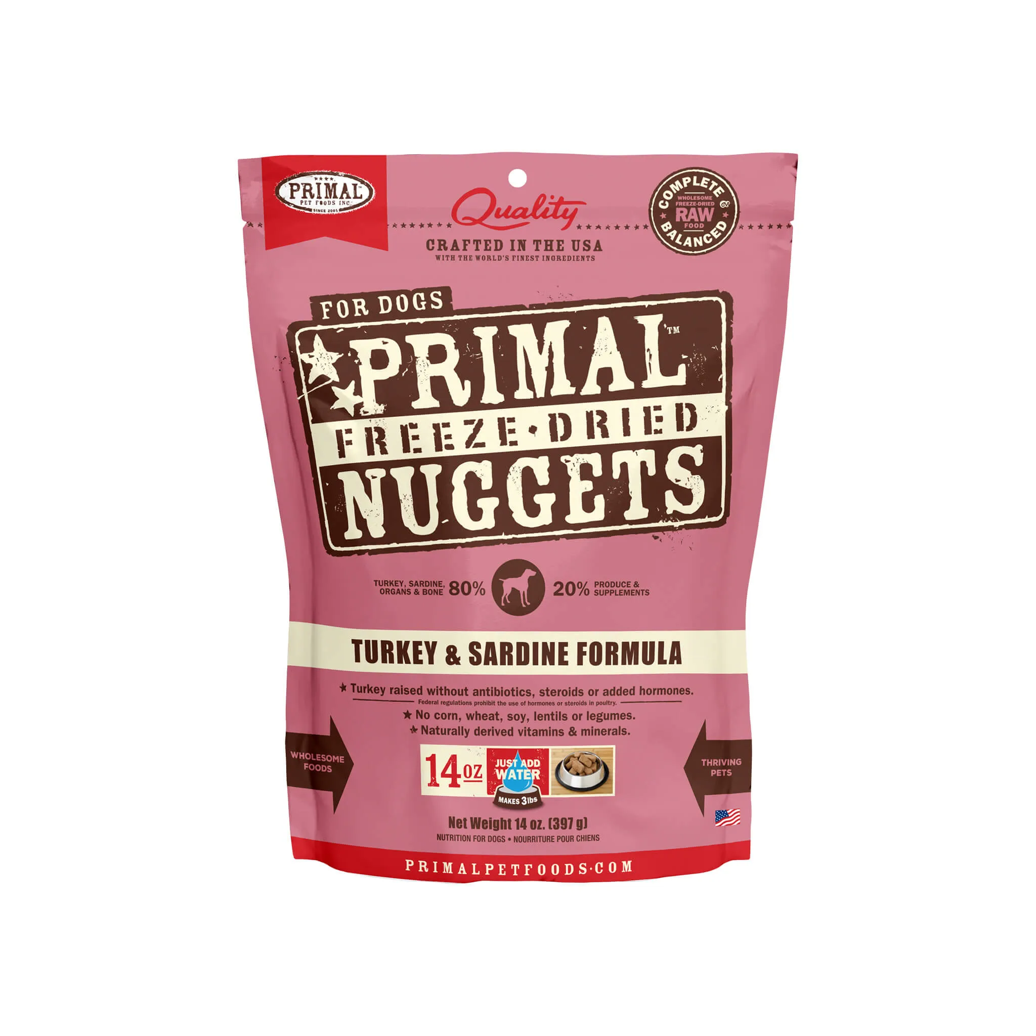 Primal Pet Foods Freeze-Dried Nuggets Dog Food