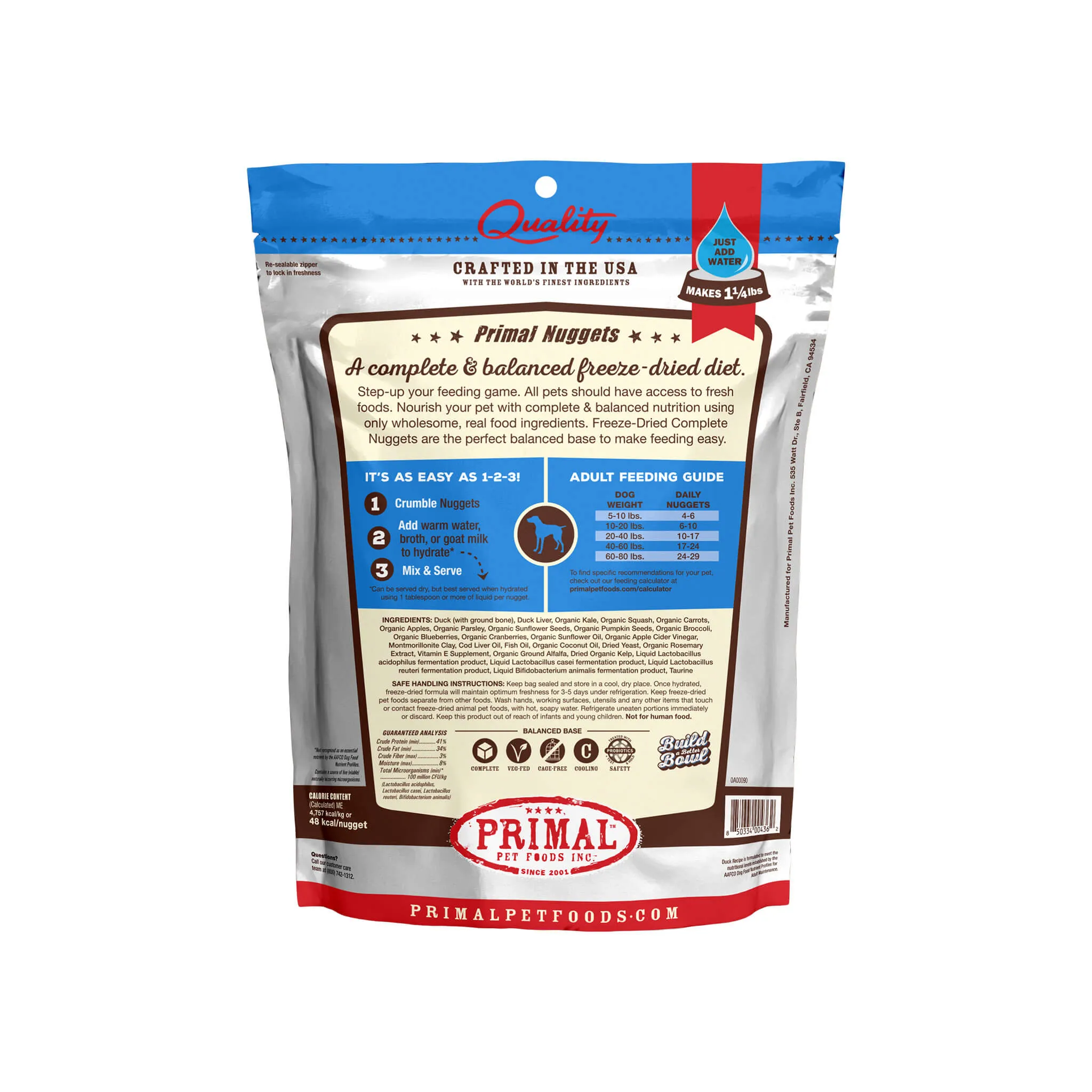 Primal Pet Foods Freeze-Dried Nuggets Dog Food