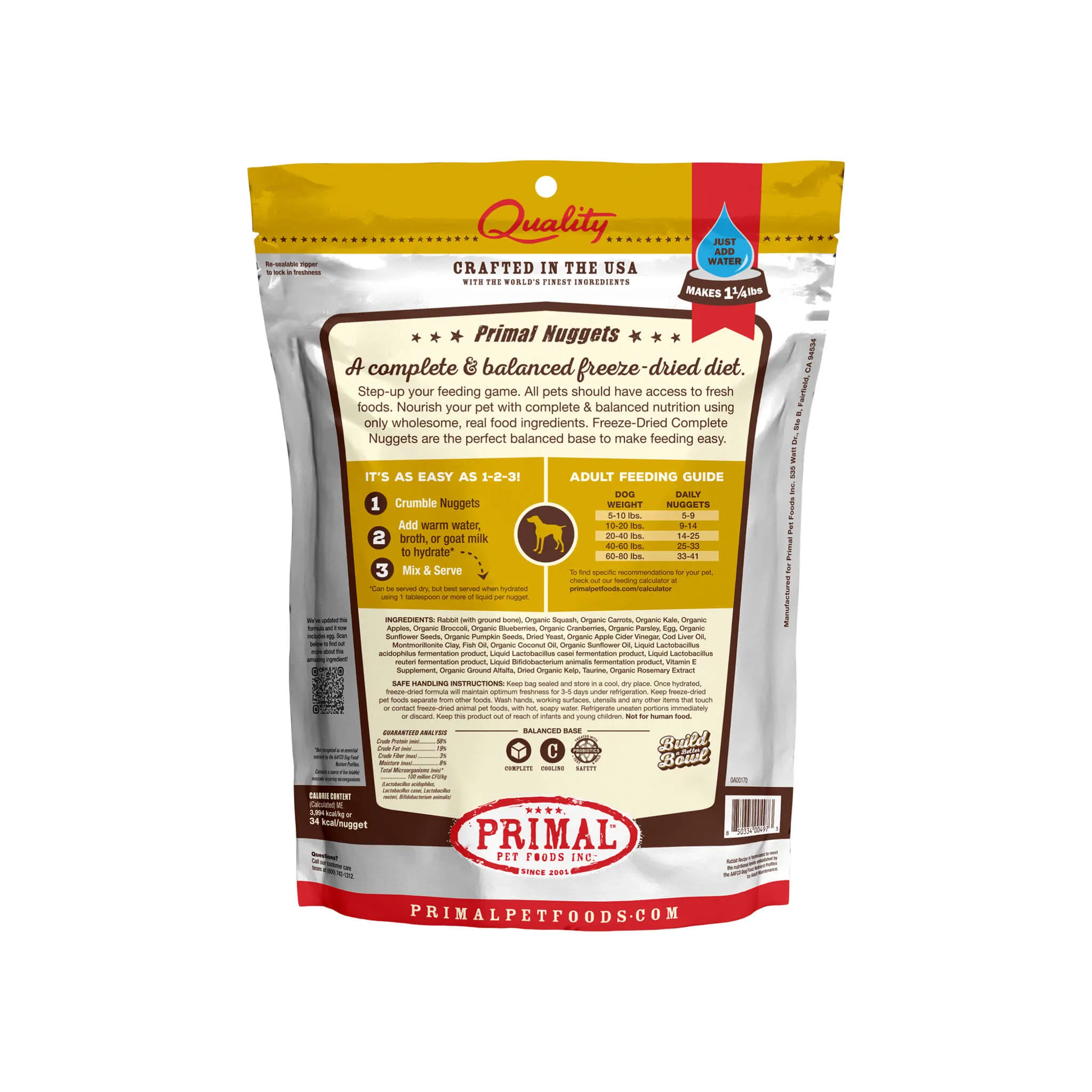 Primal Pet Foods Freeze-Dried Nuggets Dog Food