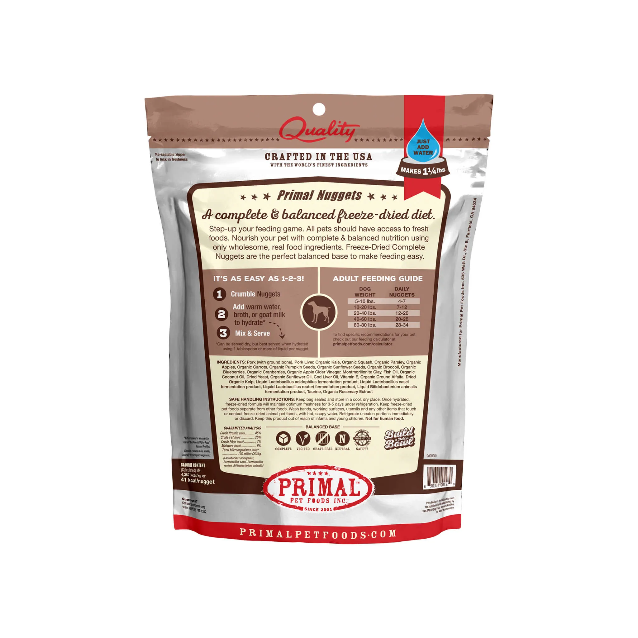 Primal Pet Foods Freeze-Dried Nuggets Dog Food