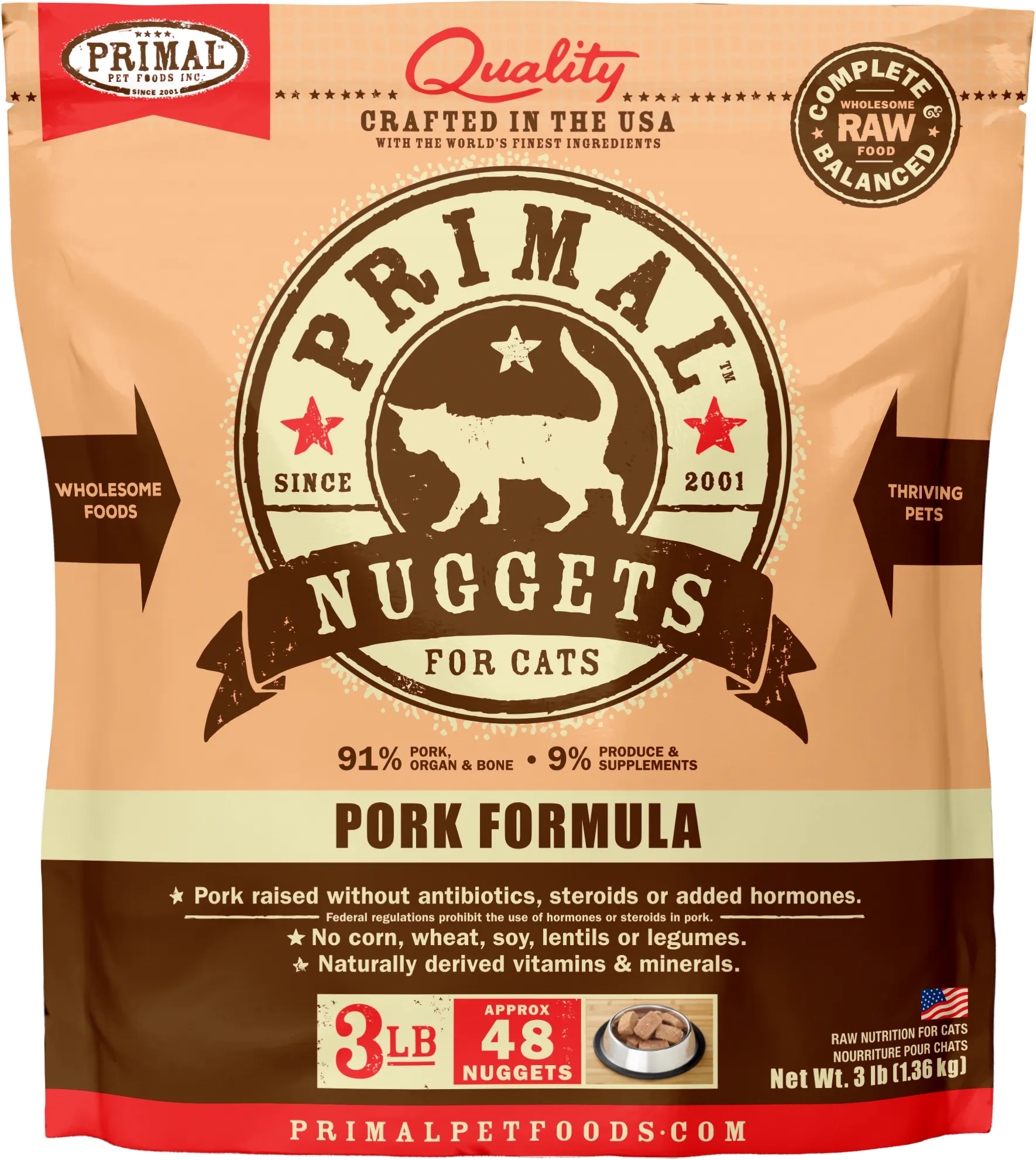 Primal Pork Formula Nuggets For Cats