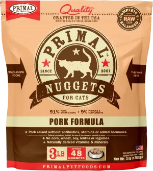 Primal Pork Formula Nuggets For Cats