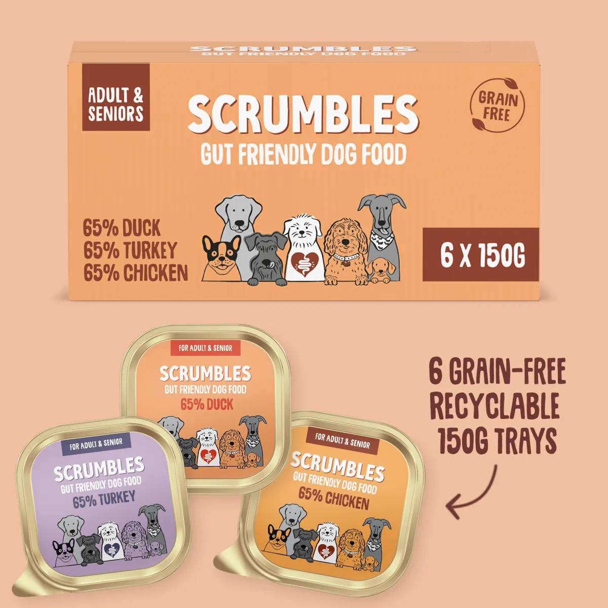 Sensitive Poultry Wet Dog Food Variety Pack (150g)