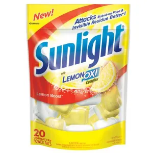 Sunlight Single Dose Pouch Lemon Boost Auto Dish Powder