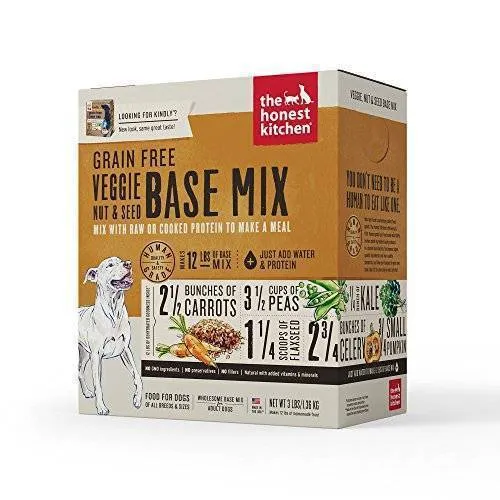 The Honest Kitchen Dog Dehydrated Grain-Free Veggie, Nut & Seed Base Mix (Kindly) 3lb