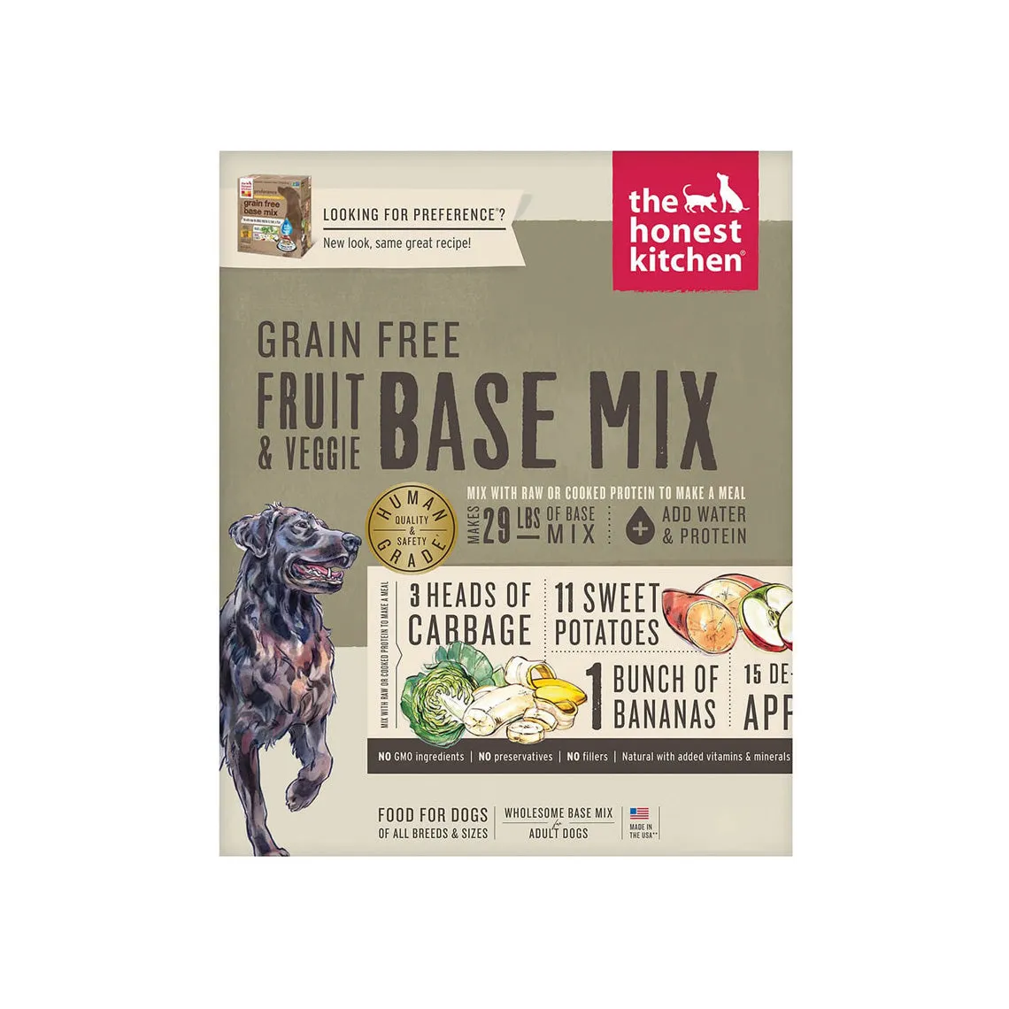 The Honest Kitchen Grain Free Fruit & Veggie Base Mix Dog Food