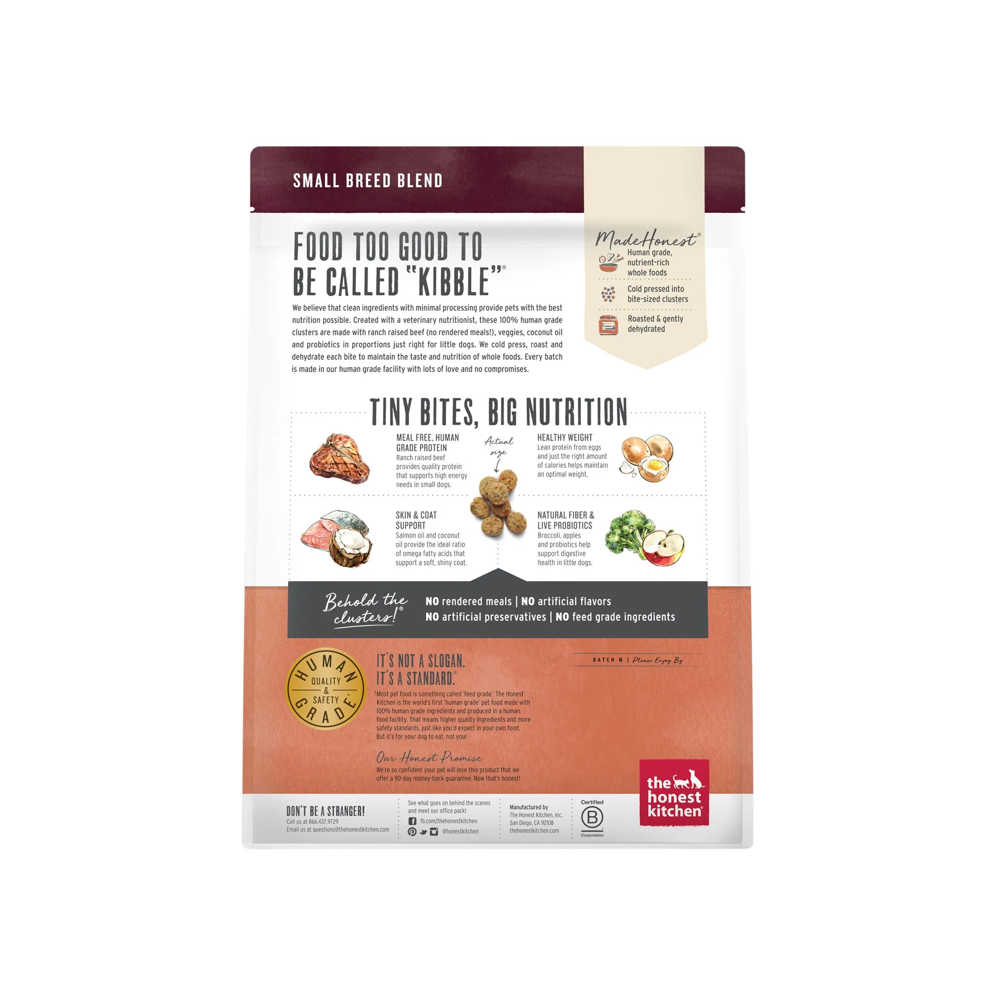 The Honest Kitchen Grain Free Whole Food Clusters Small Breed Dog Food