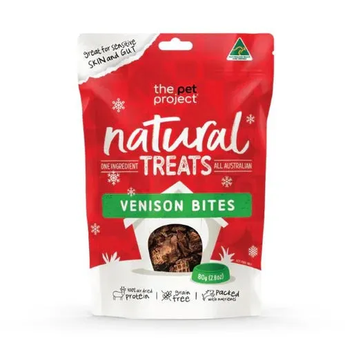 The Pet Project Dog Treat Venison Bites 80g