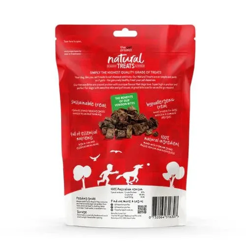 The Pet Project Dog Treat Venison Bites 80g