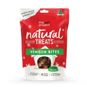 The Pet Project Dog Treat Venison Bites 80g