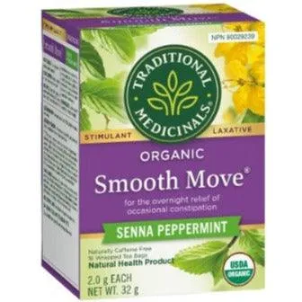 Traditional Medicinals Organic Smooth Move Senna Peppermint Tea - 16 Tea Bags